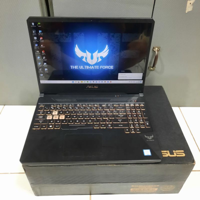 Laptop Asus TUF Gaming FX505GE Cor i7-8750H Ram 16GB SSD 128GB+HDD 1TB Nvdia GTX1050TI 4GB RGB Siap gaming rendering