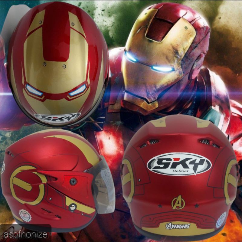 Helm Anak SKY IRONMAN 3 SD 9 Tahun