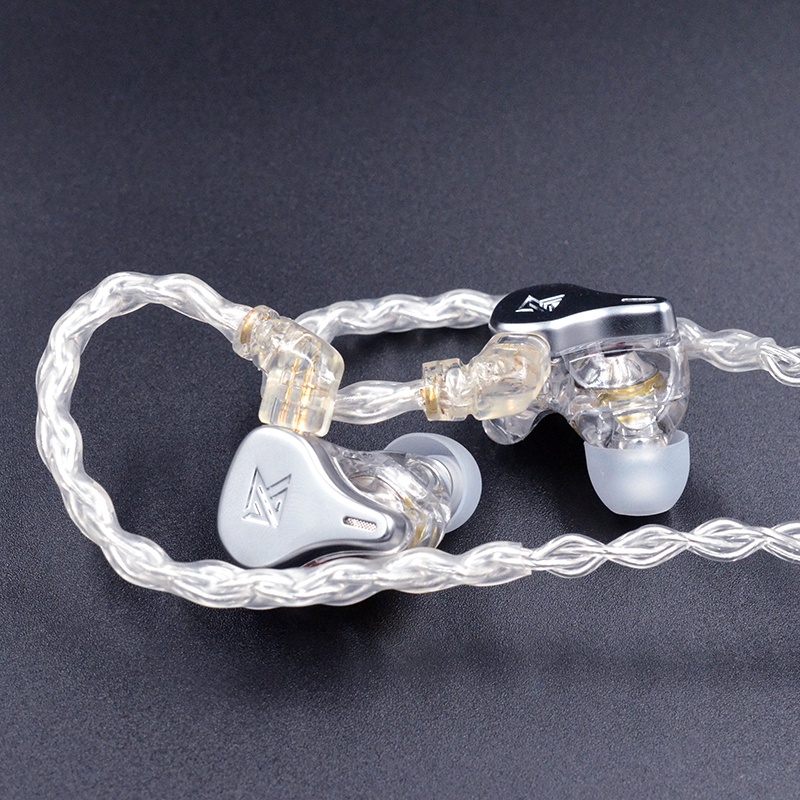 Kz Kabel Earphone 8 Core OFC Lapis Silver Dengan Jack 3.5mm 2Pin Untuk KZ DQ6 ZSX ASX ZAX ZSN PRO AS16