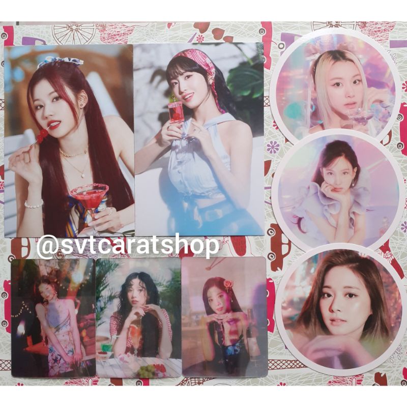 TWICE TASTE OF LOVE LENTICULAR COASTER TASTING CARD OFFICIAL