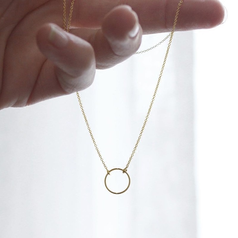 Fashion temperament personality fashion simple circle necklace