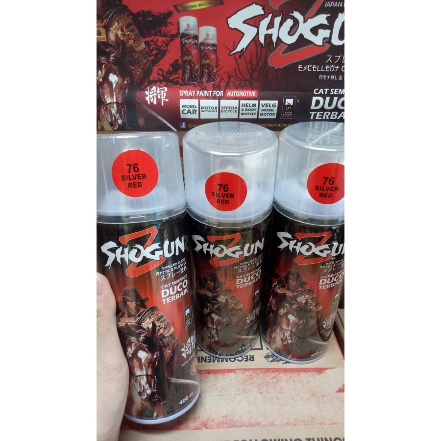 pilox pilox cat semprot duco shogunz shogun silver red 76 400cc merah terang