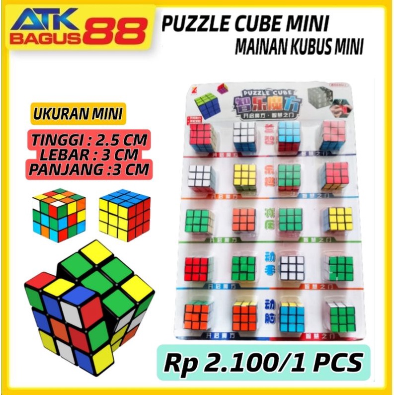 1 pcs mainan rubik kecil 3x3/puzzle cube mini/rubik mini