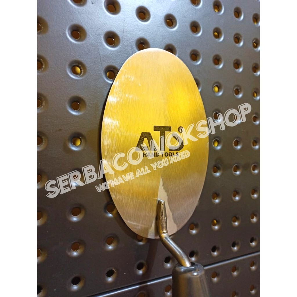 ATS Sendok Semen Bulat Stainless Gagang Karet Merah Termurah Berkualitas