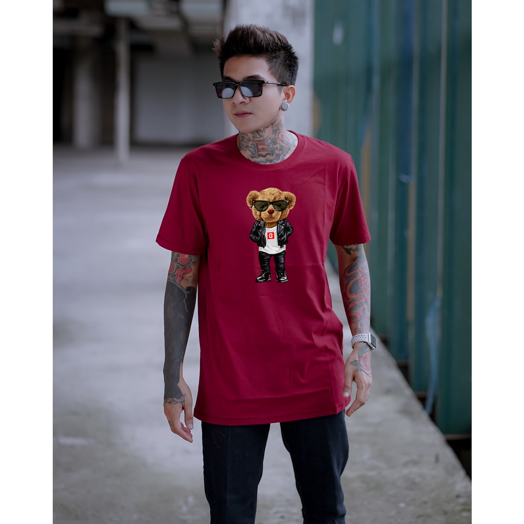 BRIGO Kaos Lengan Pendek Bear Metal II Kaos Distro BRIGO Beruang metal II Kaos Katun Combed M-XL ( Pria &amp; Wanita )