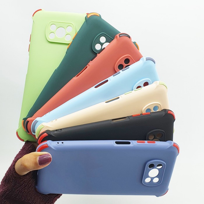 MG - Xiaomi Poco X3 Softcase Candy Crack Macaron 2 Tone + Pelindung Camera