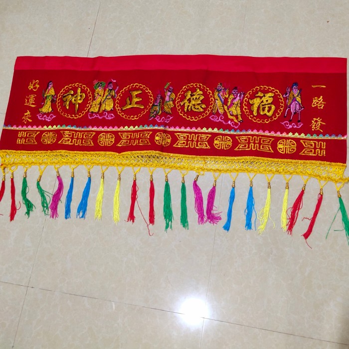 Towi Meja Altar - Kain Altar Sembahyang / Chai - Hok Tik Cin Sin