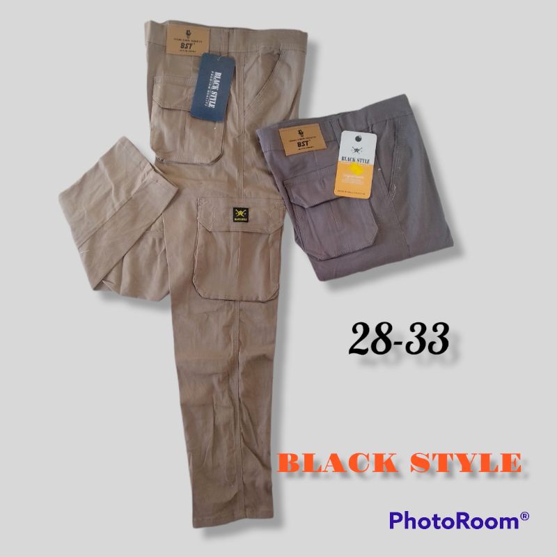 CELANA CARGO PANJANG OUTDOOR NAIK GUNUNG SAKU TEMPEL BAHAN COMBED TEBAL