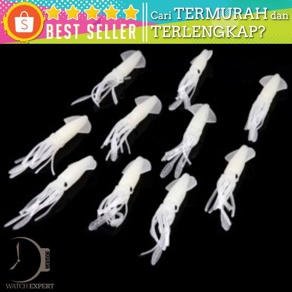 Umpan Pancing Luminous Squid Soft Bait Lure 10 PCS - Putih