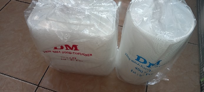 Thinwall 500ml Kotak Panjang/kotak Makan/kotak Nasi/kotak Plastik