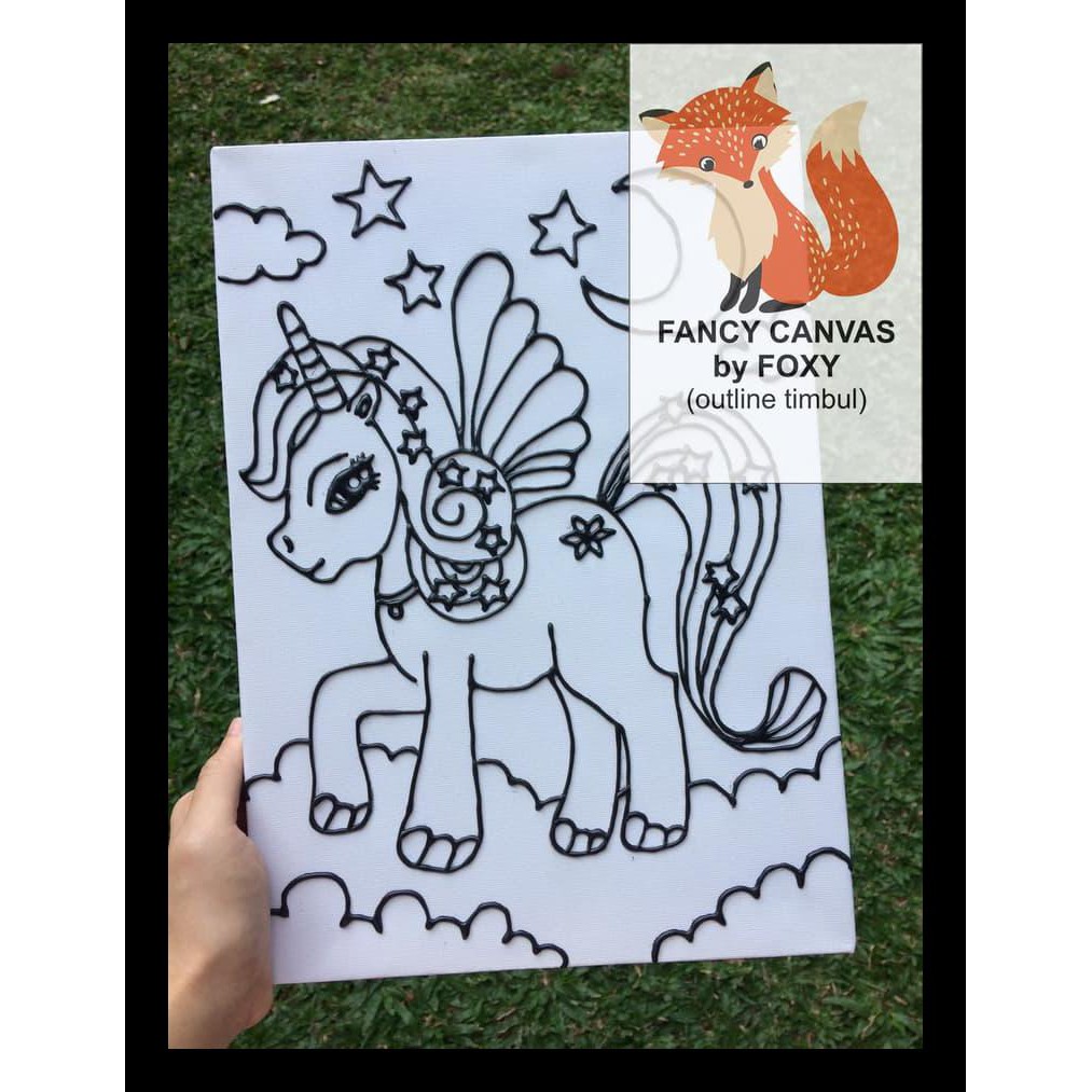 

NEW KANVAS LUKIS ANAK GAMBAR UNICORN 1 PERALATAN MELUKIS MURAH TERLENGKAP