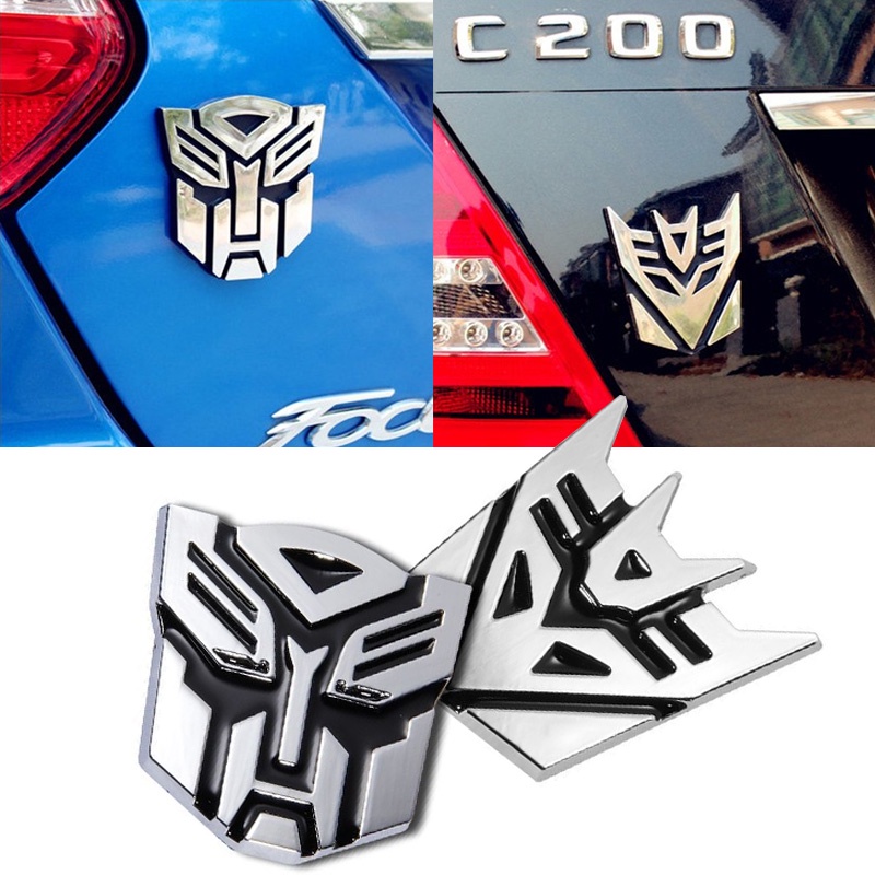 Stiker Emblem LOGO Transformers 3D Untuk Body Samping Mobil