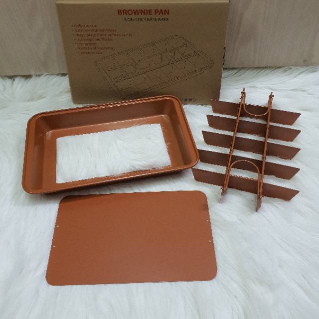 Premium brownie pan /loyang sekat anti lengket bongpas / tanpa sambungan