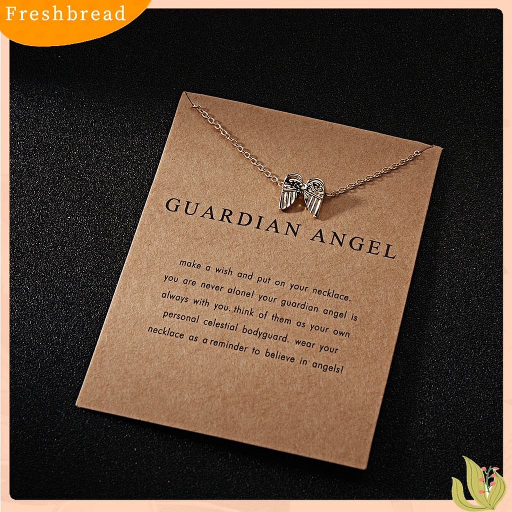 Terlaris Women Pendant Alloy with Card Creative Mini Wing Shape Collarbone Chain Small Gift