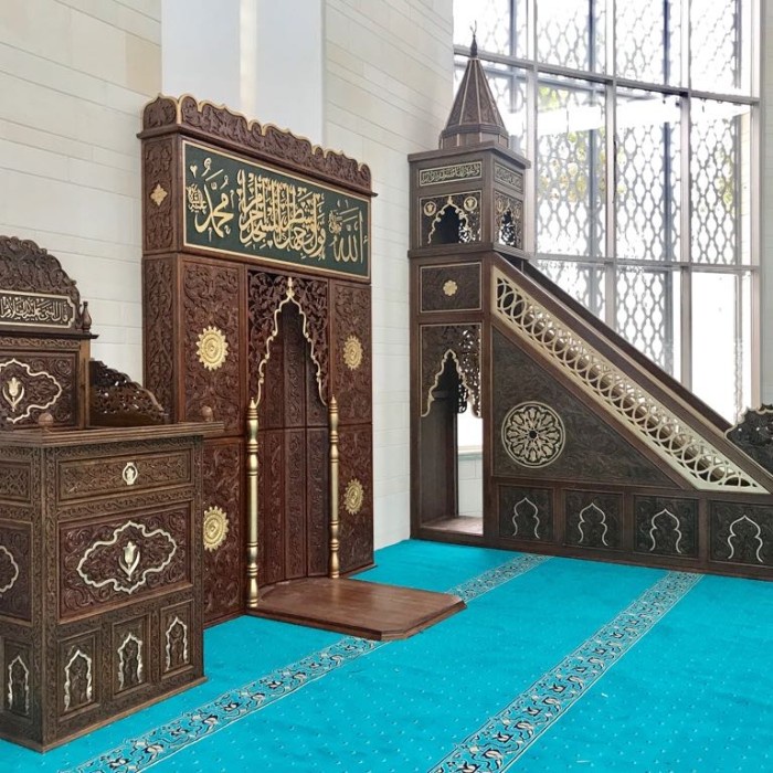 Jual Mihrab Imam Masjid Mimbar Masjid Podium Masjid Satu Paket