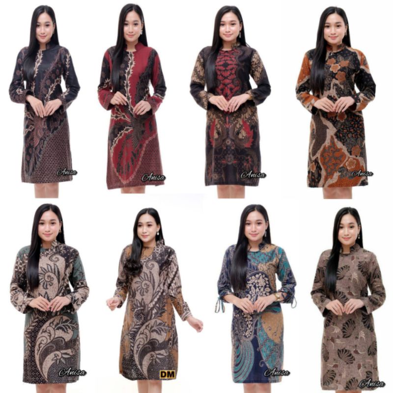 Batik Tunik Wanita  Atasan Wanita Lengan Panjang Motif Terbaru Modern