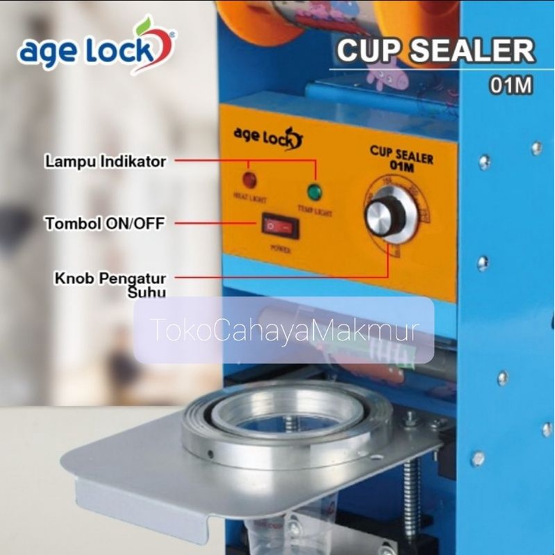 Age Lock Cup Sealer 01M - Alat Mesin Press Gelas Plastik High Cup 22Oz