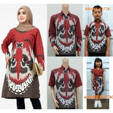 Sarimbit Couple Set Keluarga Muslim Tunik Batik 2844 Melinda