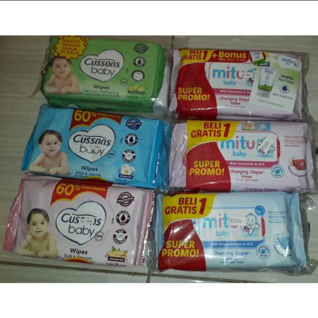 Tisu Basah Mitu & Cussons (Isi 2) | Shopee Indonesia