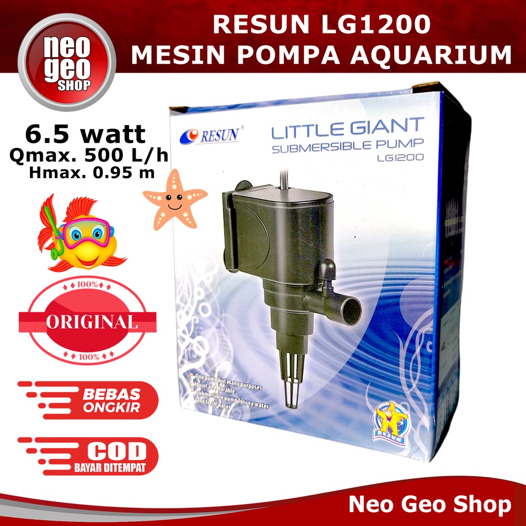 RESUN LG 1200 LG1200 Power Head Mesin Pompa Air Celup Aquarium Aquascape