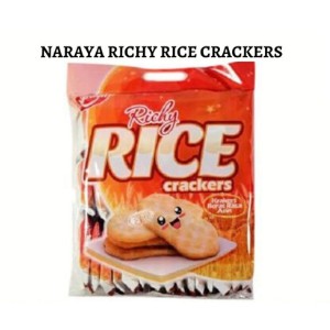 

Naraya Richy Rice Crackers 252gr / Biskuit Krakers Beras rasa Asin isi 45 bungkus