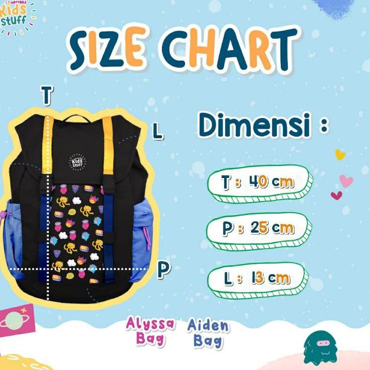 First Sale Aiden Alyssa Bag by Upright Kids Stuff || Backpack Tas Sekolah