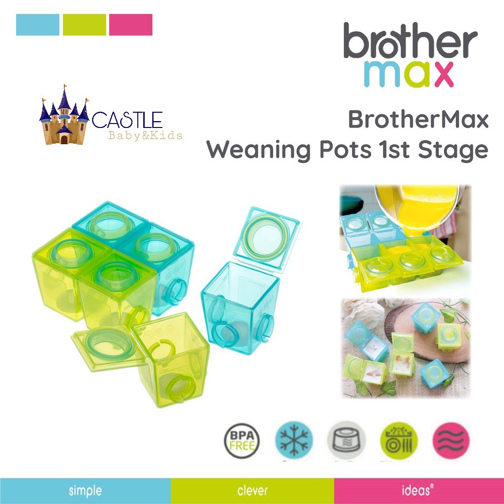 Castle - Brother Max 1st Stage Weaning Pots – Wadah Penyimpanan MPASI