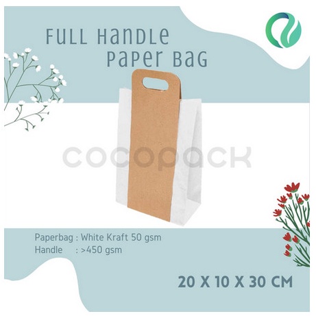 

Terlaris Paper Bag Lunch/Paperbag Kraft Polos-Putih-10pcs(PBFH3020)
