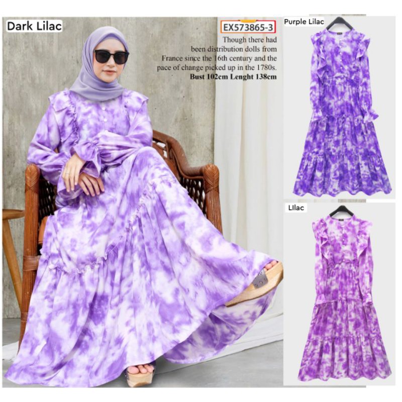 GAMIS EXTU / GAMIS TIE DYE / GAMIS LILAC / GAMIS FASHION MUSLIMAH