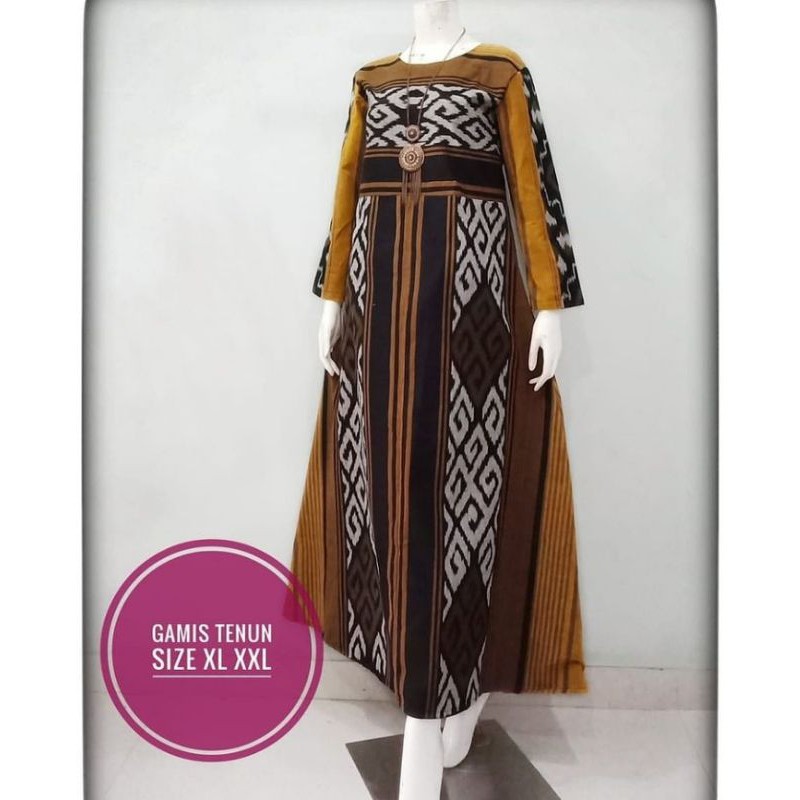 Longdress Tenun Ikat Gamis Tenun Series 09