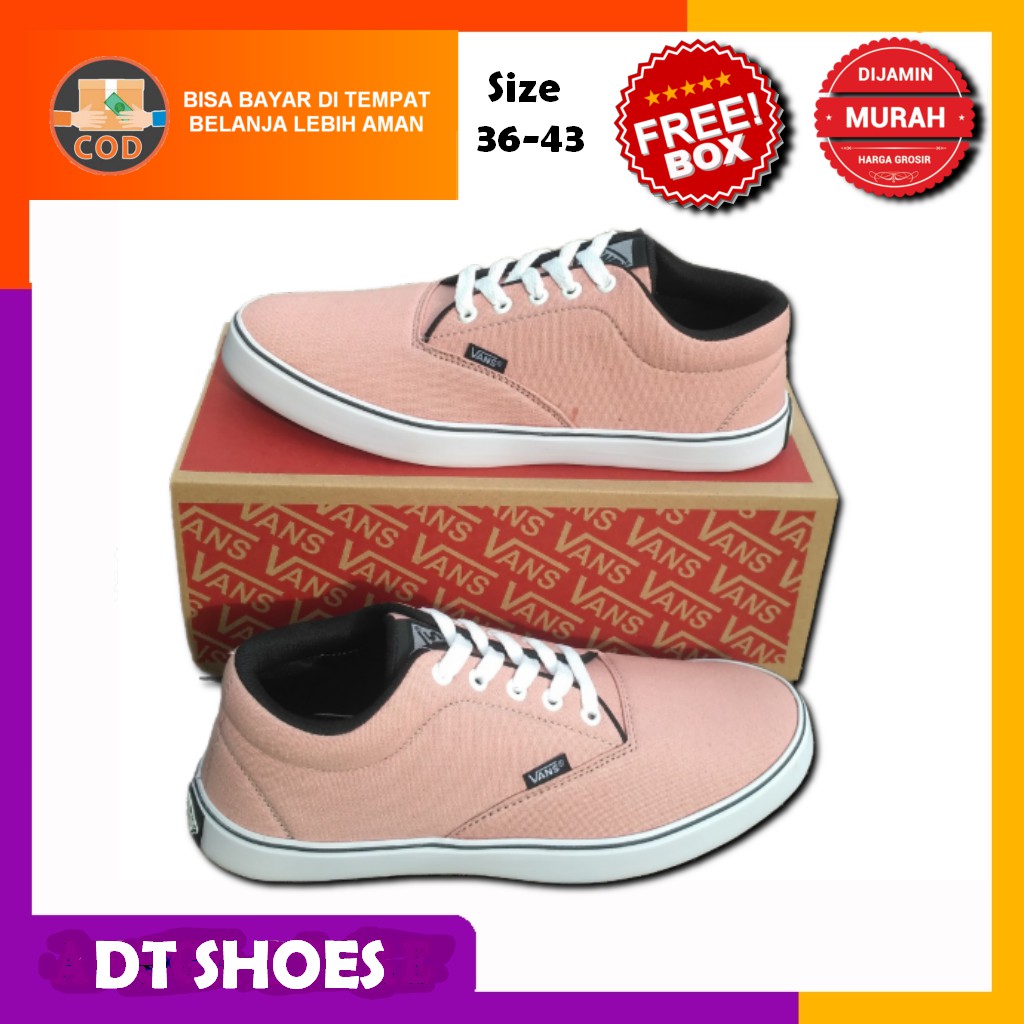 SEPATU CASUAL WANITA VANS ERA AUTHENTIC PEACH CASUAL SNEAKERS