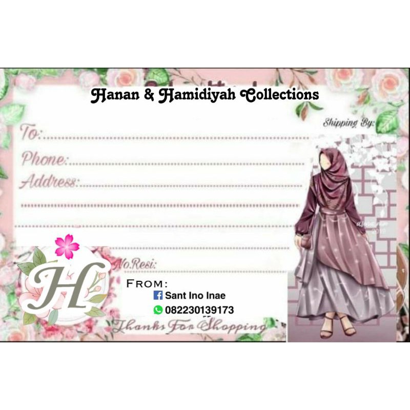 

Label pengiriman barang / baju / celana bisa custom