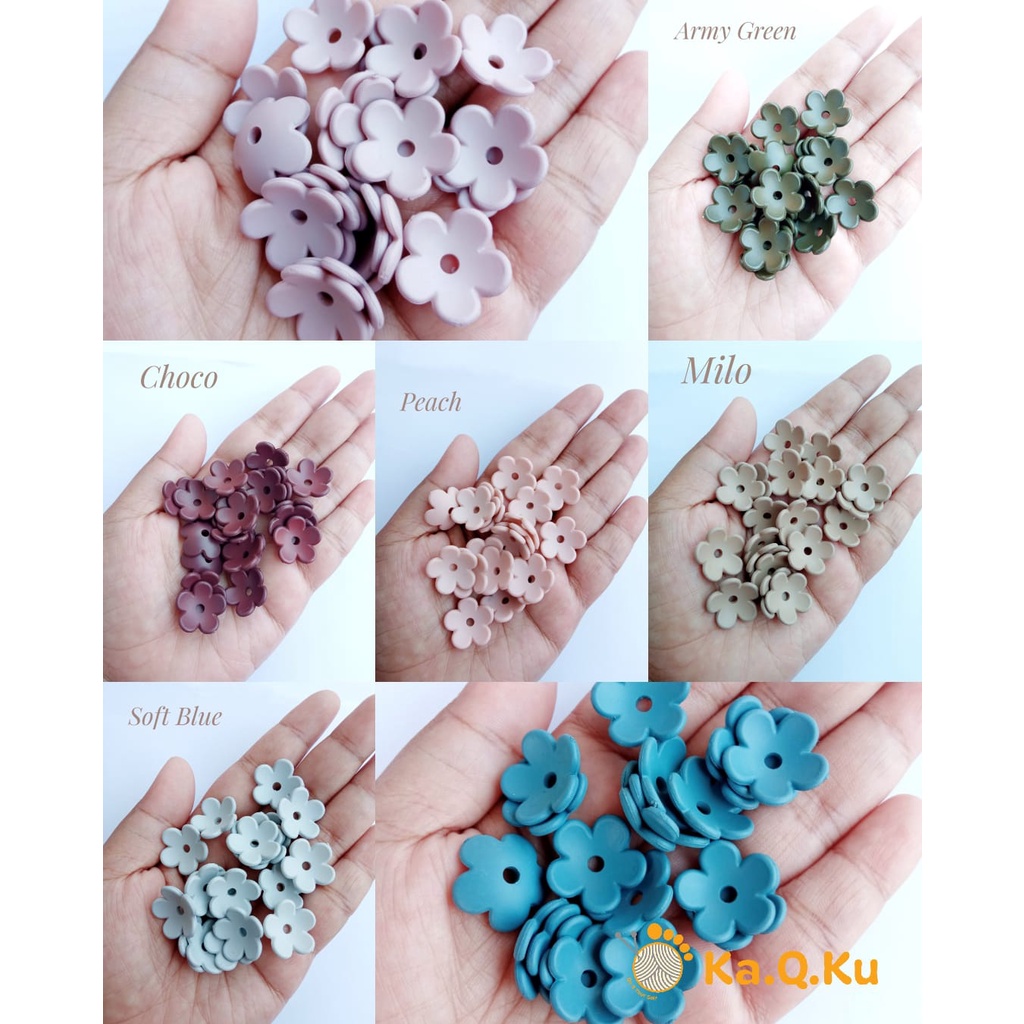 Manik Kelopak Cangkang Bunga Sakura Doff - Kelopak Bunga Doff Sakura - manik kelopak perwarna