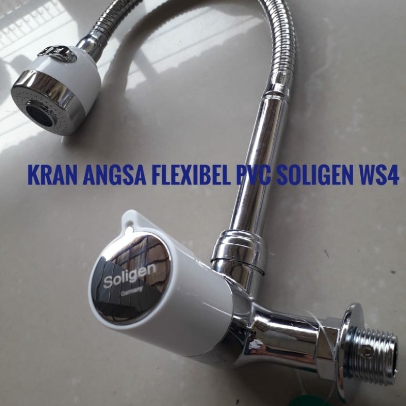 Ready  [COD] Kran Angsa Flexible WS4-W Soligen/ Kran cuci piring ASLI