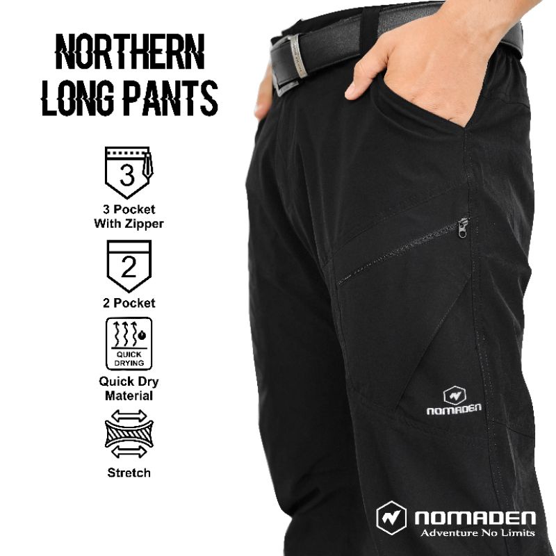 Celana Gunung Celana Outdoor Pria Nomaden Northern Stretch Quickdry