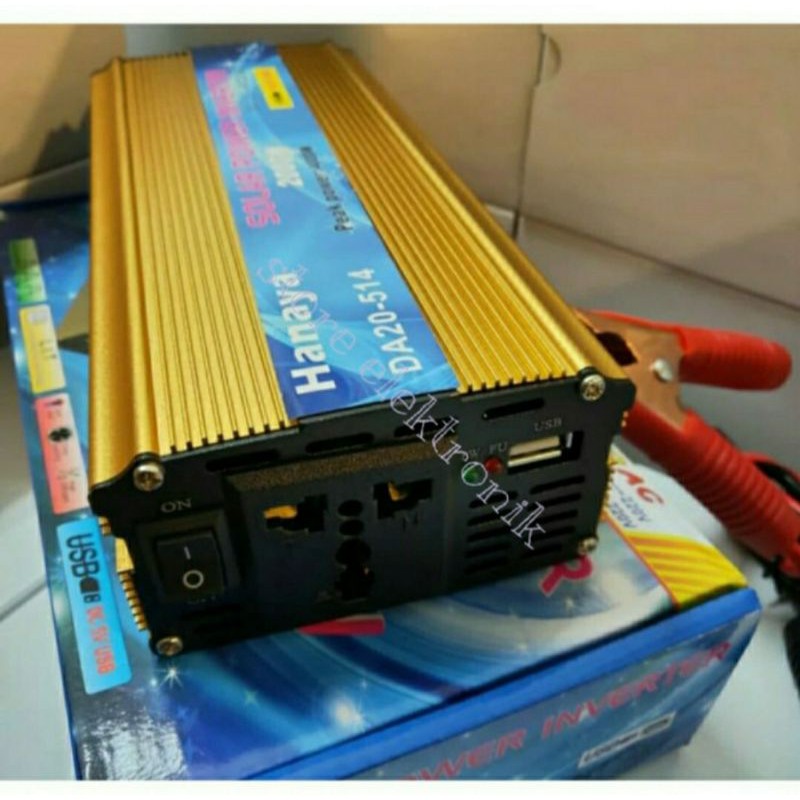 Power Inverter HANAYA 2000 Watt DC 12 V TO AC 220 V USB DC 5.1A