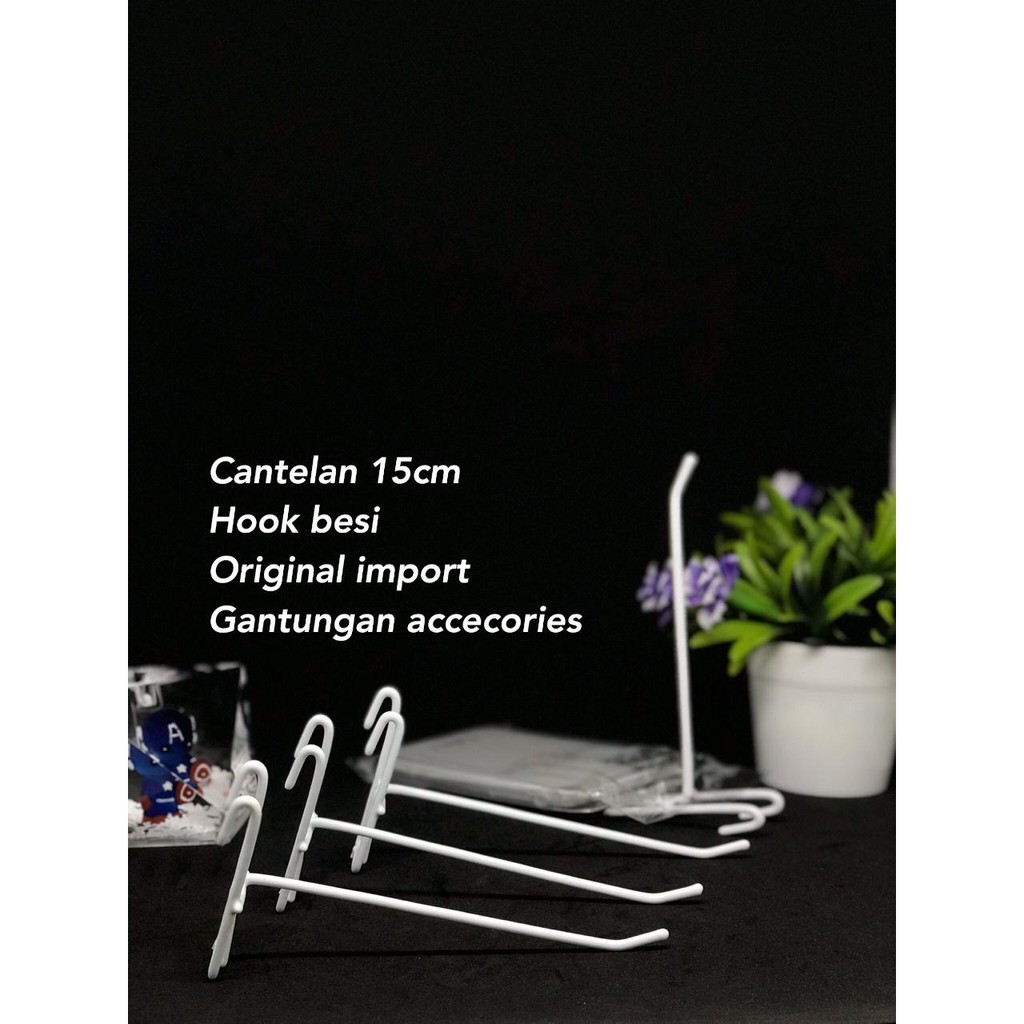 10PCS~Cantolan cantelan Ram Besi 10CM / 15CM / 20CM Hook Display Aksesoris