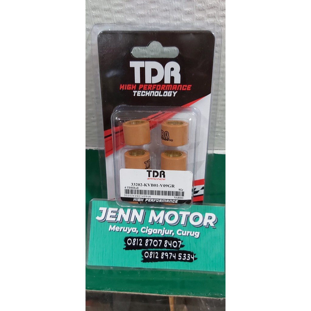 ROLLER RACING TDR UNTUK MOTOR VARIO 110, BEAT FI, SCOOPY FI UKURAN 9 GRAM