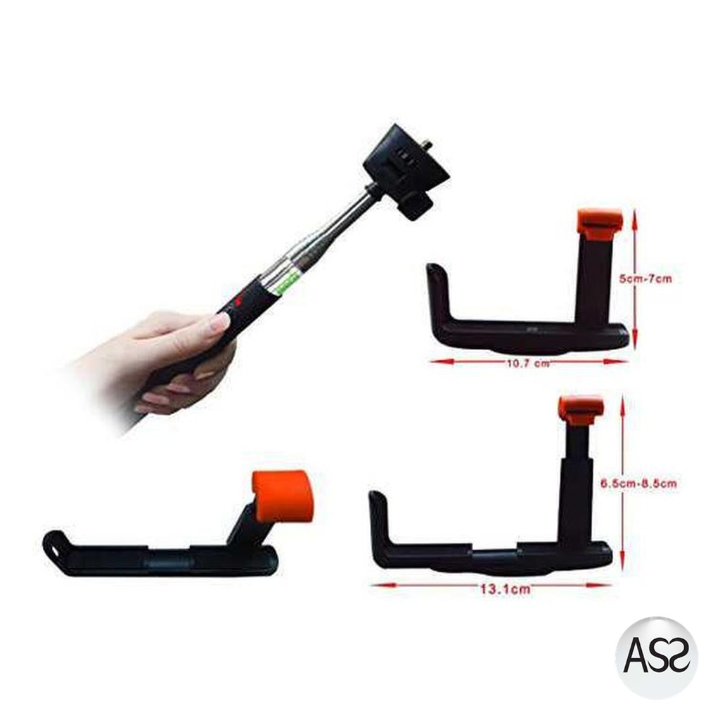 ASS Shop - Universal Holder L Clamp Orange Flip for Smartphone up to 6 Inch