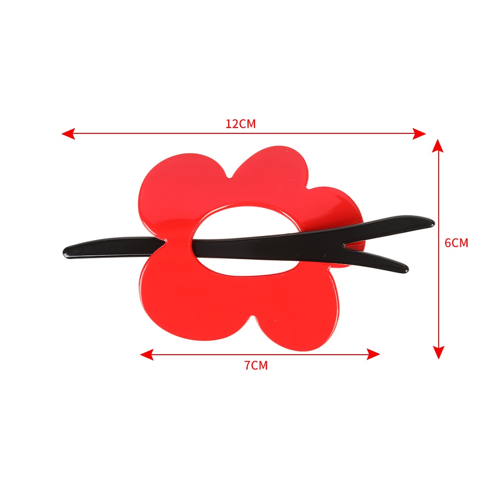 Jepit Rambut Bentuk Bunga Merah Untuk Wanita