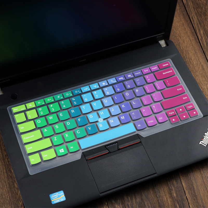 For 14 inch Lenovo ThinkPad E470（A3CD） i5-7200U Colorful Silicone laptop Keyboard Protector Keyboard Cover Skin