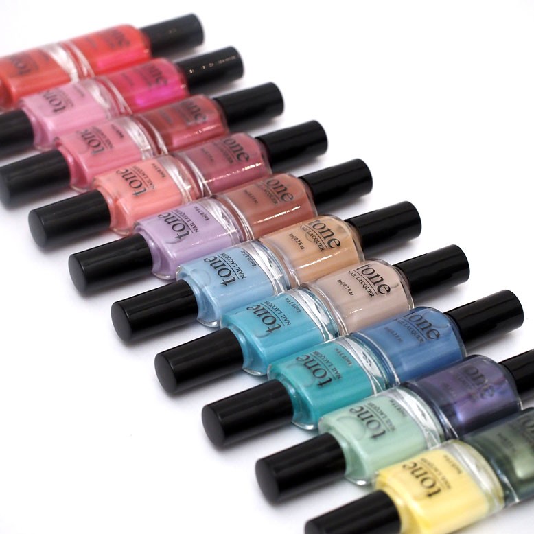 Kutek TONE Nail Polish BPOM Seri Warna Pastel Soft Mixed Color High Quality Paling Lengkap