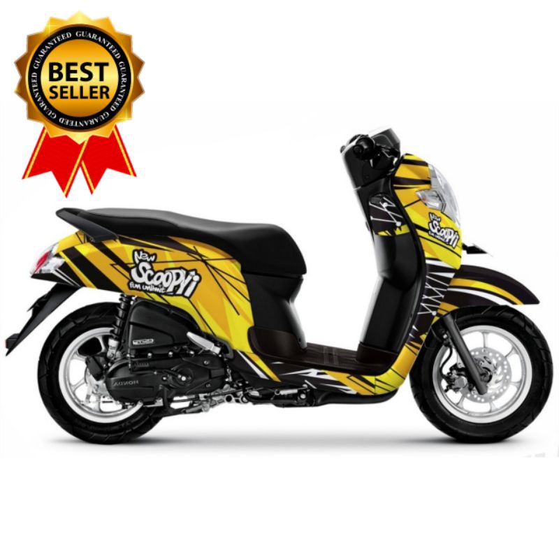 Decal sticker Scoopy fi 2019 grafis kuning hitam