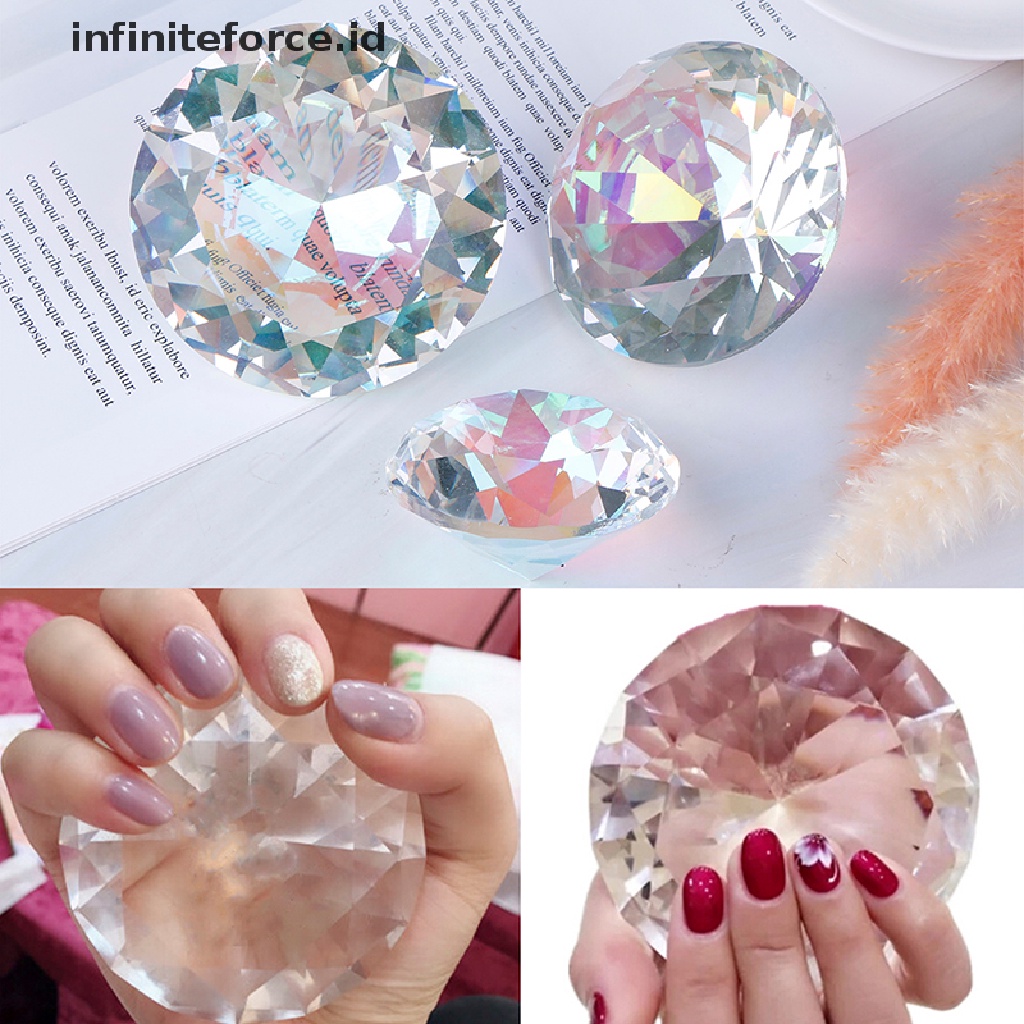 Infiniteforce.id Ornamen Tangan Kaca Kristal Berlian Dekorasi Nail Art