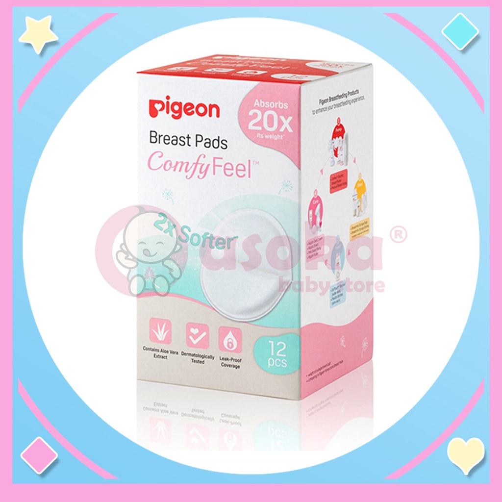 Pigeon Breast Pads ComfyFeel Isi 12 Pcs &amp; 30 Pcs - Bra Menyusui ASOKA