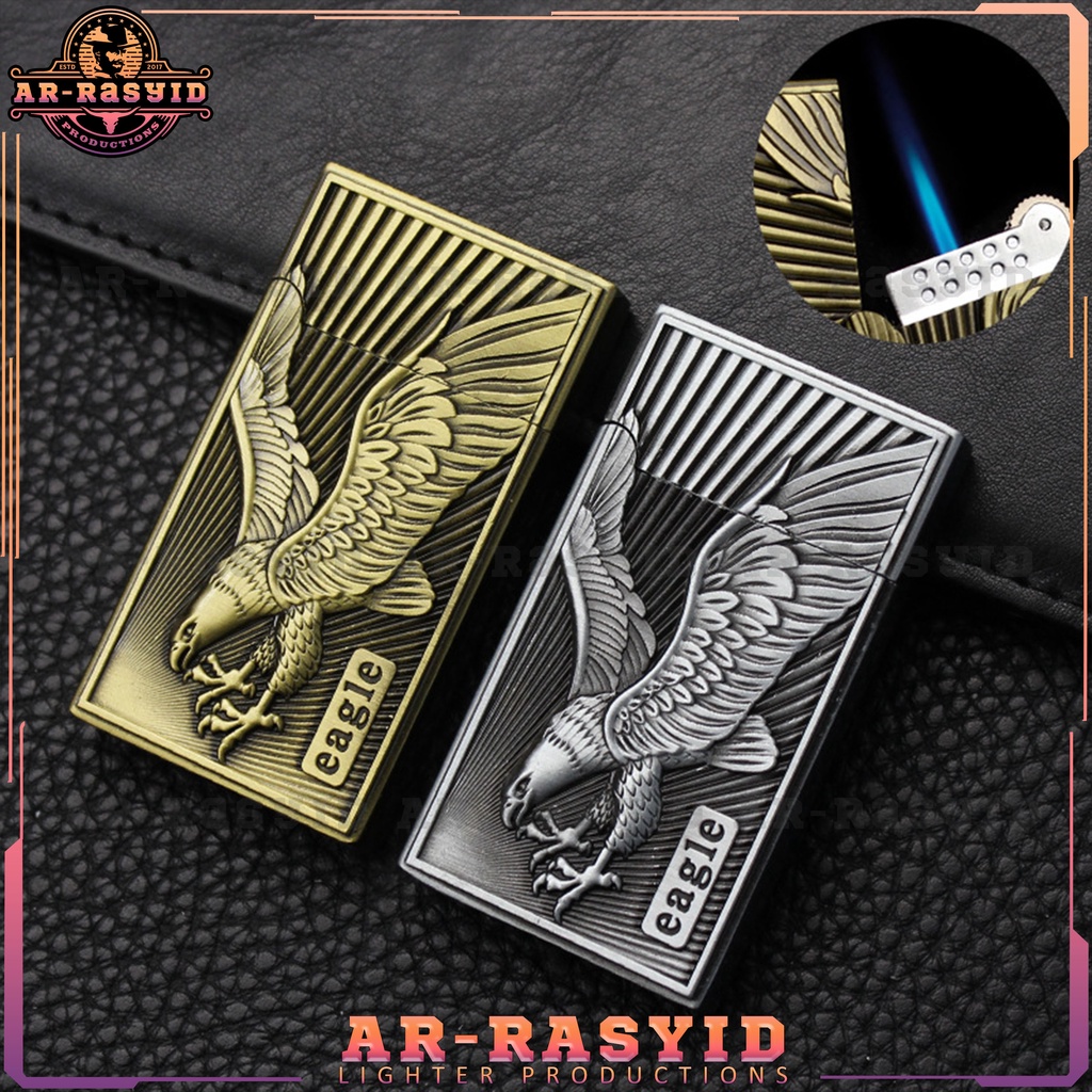 BISA COD! Korek Api Roda Las Gas Amazon Lighter Motif Elang Eagle XC 710-8