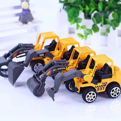 6 Types Children's Forklift Simulation Inertial Excavation Engineering Vehicle Alloy Excavator Model Toys