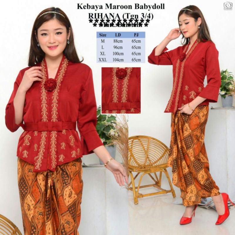 PROMO BARU Kebaya Encim Senada Katun Bordir Import