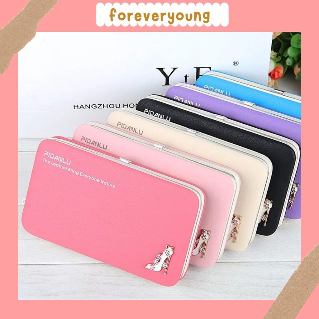 ( Fy ) COD Dompet Wanita  Dompet import  Wanita Panjang Cantik Dompet Import murah cantik realpic