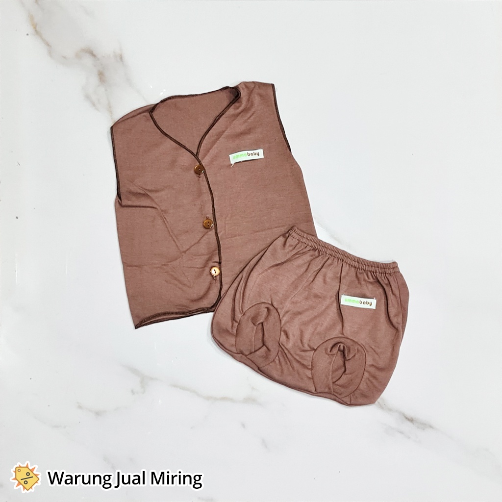 Setelan Bayi UMMA 0-3 Bulan Set Baju Kaos Celana Buntung Kutung Kutang Pop Pendek Panjang Katun Pakaian Tidur SNI Laki Perempuan Cowok Cewek Cowo Cewe Baby Lahiran Baru Lahir Newborn New Born Pakaian Adem Tipis Murah Unisex Polos Umur Usia Tahun 1 2 4 5 6